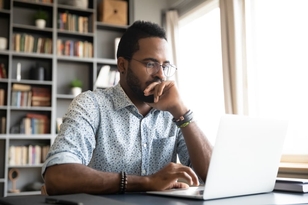 Young man with a laptop